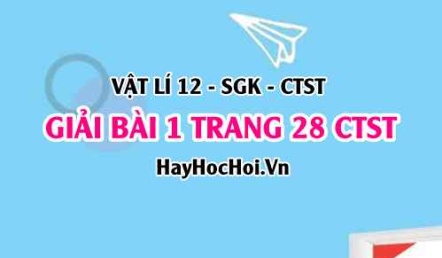 Giải bài 1 trang 28 Vật lí 12 Chân trời sáng tạo